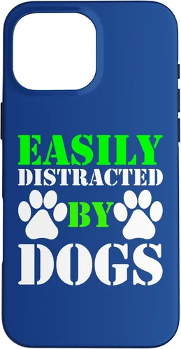 Vista 19 de Easily Distracted by Dogs for Puppy Dog Lover Funny Dog Paw Case for iPhone 16