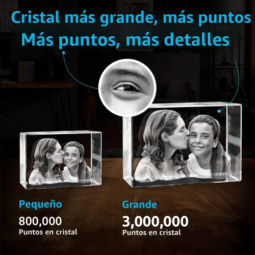 Vista 5 de ArtPix 3D Foto de cristal, regalos personalizados de Navidad para esposa, mujer, mamá, ella, él, hombres, madre, abuela, gran regalo personalizado