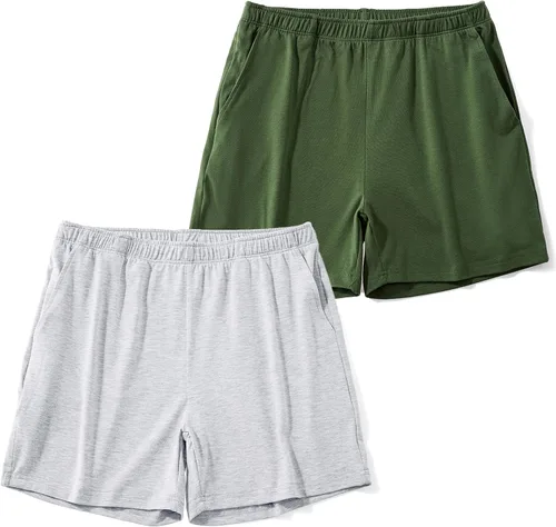 Vista 12 de AIMPACT Pantalones cortos de pijama para hombre con entrepierna de 4 Negro