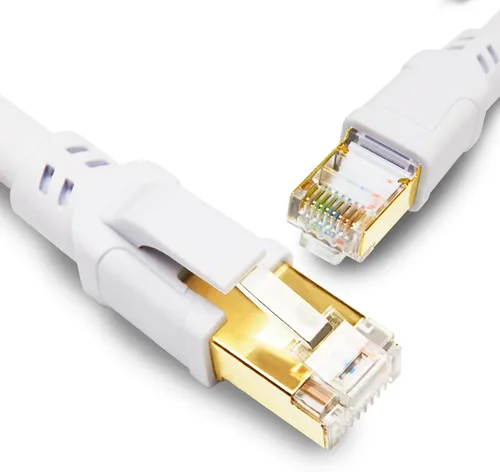 Vista 17 de Yauhody Cable Ethernet CAT 8 de 1.5 pies, alta velocidad, 40 Gbps, 2000 MHz, 26 AWG, cable LAN de red de Internet con conector RJ45 chapado en oro