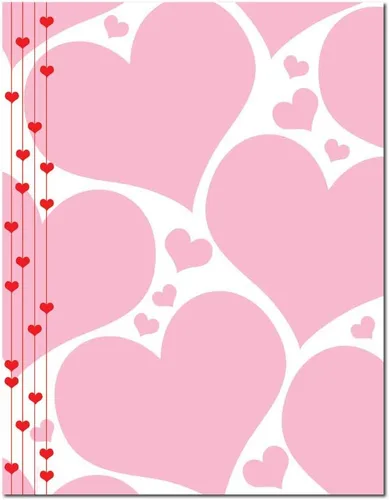Vista 9 de Corazones horneados Paquete de 25 - Membrete imprimible de 8.5 x 11 pulgadas - Compatible con impresoras láser y de inyección de tinta