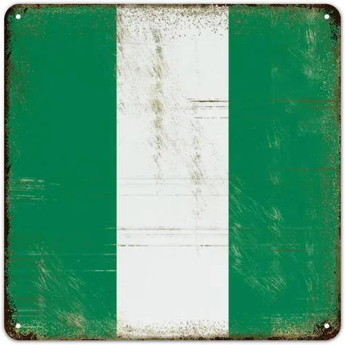 Vista 26 de Letrero de metal con bandera internacional del país, bandera de Senegal, regalo de bandera de Senegal, letreros de aluminio desgastados, decoración