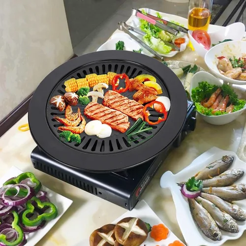 Vista 9 de Parrillas de interior eléctricas sin humo parrilla eléctrica coreana para interior barbacoa barbacoa sartén para parrilla superior para estufa