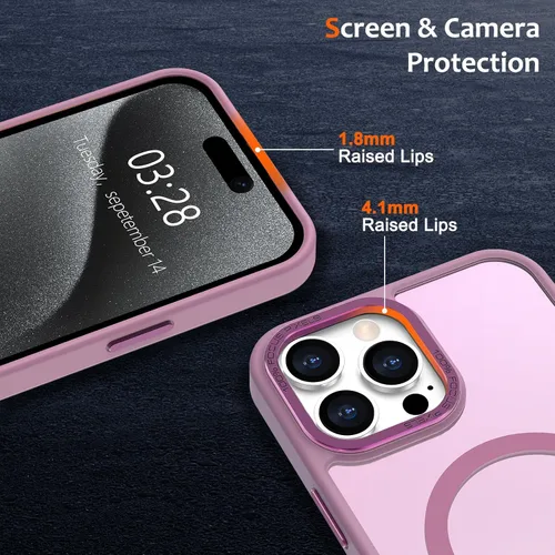 Vista 585 de Anuck - Funda magnética para iPhone 11 compatible con MagSafe, carcasa trasera mate translúcida dura, borde de TPU, delgada, resistente a impactos