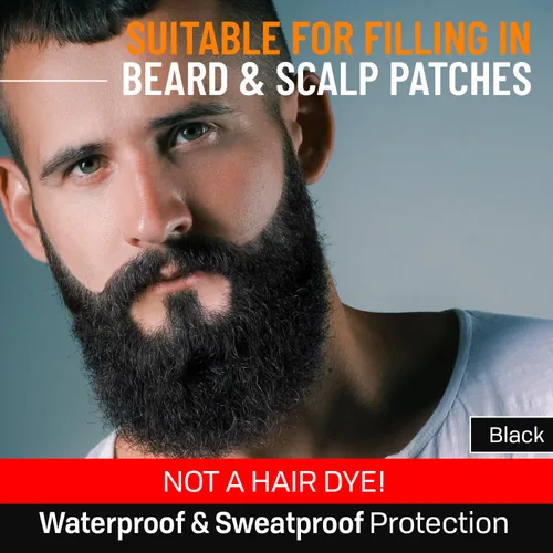 Vista 5 de Lápiz de peluquería con cepillo para peluquería para hombre, impermeable, a prueba de sudor, solución de larga duración con acabado natural, cubre