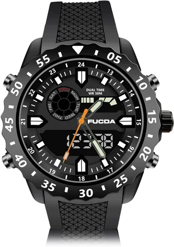 Vista 7 de CakCity Reloj deportivo digital para hombre, esfera grande, 5 ATM, impermeable, para deportes al aire libre, relojes militares para hombre, doble