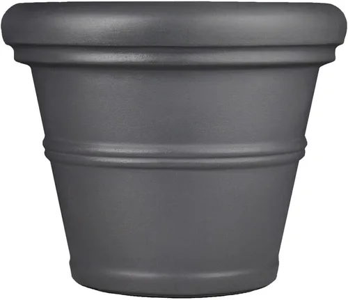 Vista 10 de Tusco Products RR135BK Classic - Maceta de jardín con borde enrollado, 13.5 pulgadas, color negro
