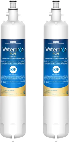 Vista 10 de Waterdrop Plus WDP-F19C Reemplazo para GE® RPWFE®, RPWF (con CHIP) NSF 401 Filtro de agua para refrigerador, compatible con GFE28GBLTS, GFE28GSKSS