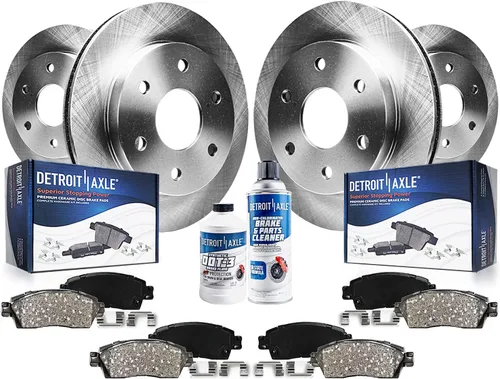 Vista 13 de Detroit Axle - Kit de freno para Nissan Rogue 2014, 2015, 2016, 2017, 2018, 2019, rotores de freno de disco de cerámica, con repuesto de hardware