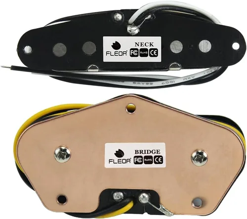 Vista 7 de FLEOR Alnico 5 Black TL Bridge Pickup para guitarra eléctrica estilo TL Pieza
