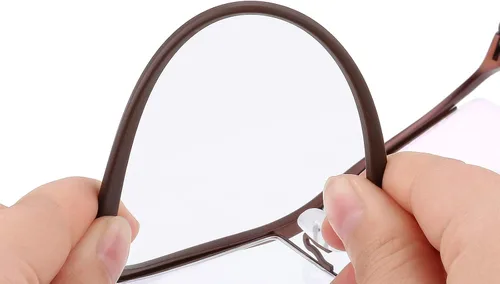 Vista 26 de Agstum Gafas de negocios sin montura de titanio puro, lentes transparentes