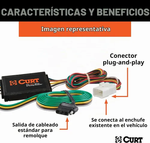 Vista 2 de CURT 55106 conector de cableado personalizable