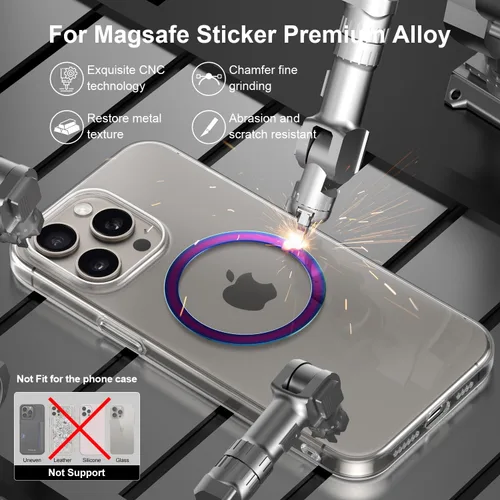 Vista 3 de Magsafe - Adhesivo magnético para anillo magnético de conversión universal premium para Kindle, funda de teléfono, cargador inalámbrico, soporte