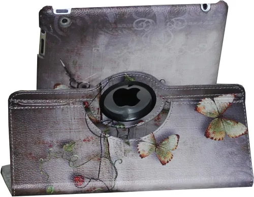 Vista 4 de Funda para el viejo iPad 2 (2011)/iPad 3 (2012)/iPad 4 (2012), soporte giratorio Smart Case Cover Magnetic Auto Wake Up/Sleep para A1395 A1396 A1397