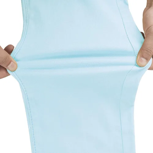 Vista 7 de WULFUL Pantalones de mezclilla ajustados y elásticos cómodos para hombre