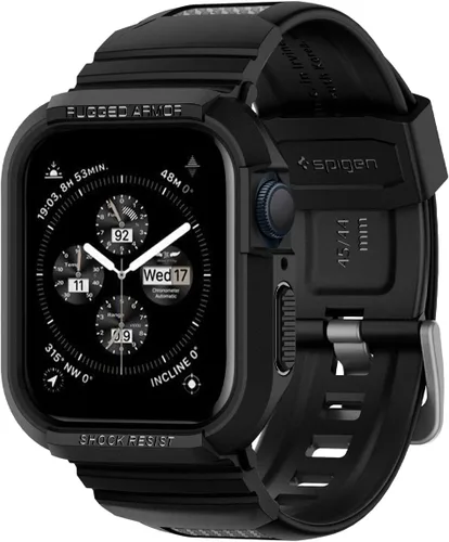 Vista 14 de Spigen for Apple Watch 45/44mm 41/40mm Band Case Negro