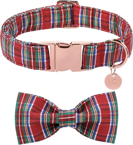Vista 22 de Collar patriótico para perro con pajarita, collar de perro con lazo del 4 de julio, collar de bandera estadounidense para cachorros, machos
