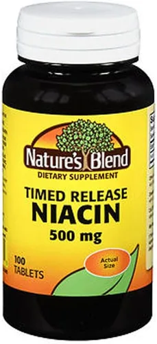 Vista 6 de Nature's Blend Niacina Liberación Temporizada 250 mg 250 mg 100 Tabletas