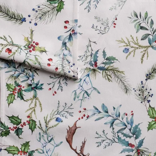 Vista 3 de Camino Maison d' Hermine de mesa, 100 % algodón, diseño para Día de Acción de Gracias y Navidad