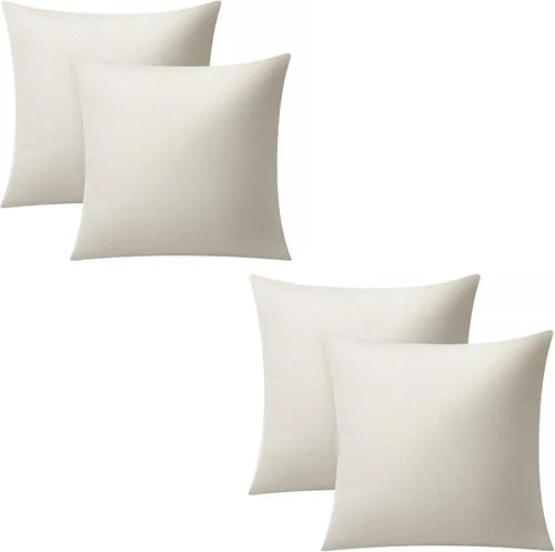 Vista 14 de Fundas de almohada de sublimación en blanco de 16 x 16 pulgadas, fundas de almohada beige a granel para vinilo de transferencia de calor, juego de 6