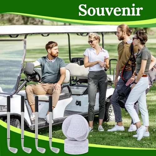 Vista 5 de Jspupifip Juego de 48 recuerdos de fiesta de golf, 24 bolígrafos de golf y 24 blocs, notas adhesivas de golf, bolígrafos de palos de golf, recuerdos