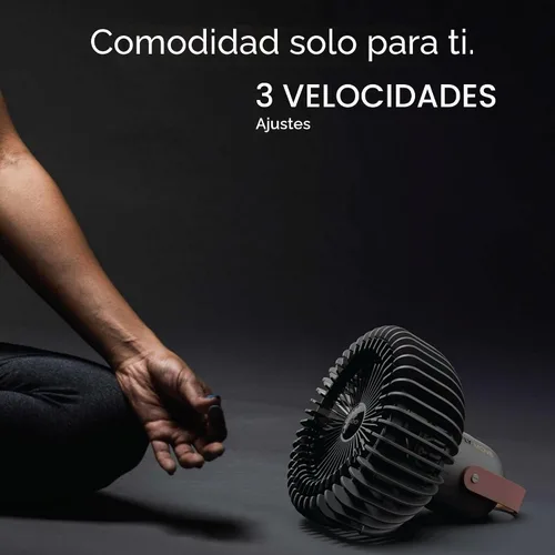 Vista 4 de Vornado FLY MOVE Ventilador recargable de mano, hasta 17 horas de duración de la batería en baja, 3 ajustes de velocidad, huella mínima, pequeño