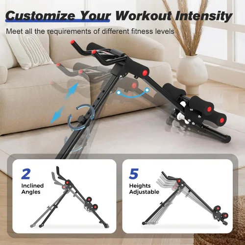 Vista 3 de RELIFE REBUILD YOUR LIFE - Máquina de Entrenamiento Abdominal Ajustable, Entrenador de Abdominales Plegable, Equipo de Fuerza para Crunch Azul