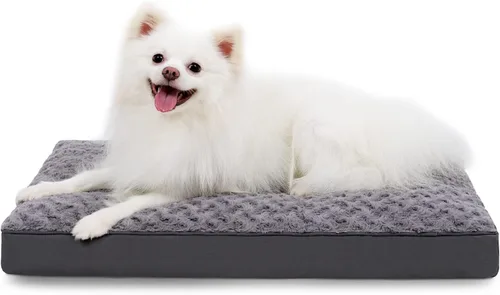 Vista 10 de KSIIA Alfombrilla de Cama para Jaula de Perro Impermeable para Jaula, Cama de Terciopelo Rosa Suave para Perros Medianos con Funda Lavable Negro