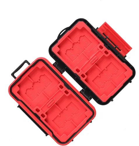 Vista 4 de LYNCA Funda para tarjetas de memoria para cámara de 24 ranuras, resistente al agua, antigolpes, para 8 tarjetas SD, 4 tarjetas CF, 12 tarjetas Micro
