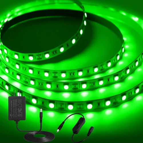 Vista 19 de iNextStation Tira de Luz LED UV Negra USB, 2M/6.6 pies 5V SMD5050 LEDs 395nm-405nm Tira de Luz Negra para Fluorescente, Curación de Impresión 3D