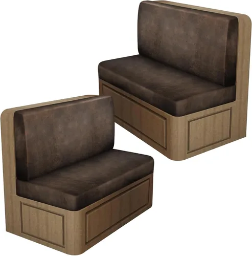 Vista 48 de ANARACHON Fundas de cojín elásticas con aspecto de cuero para caravana, fundas de cojín para asiento de cabina de caravana