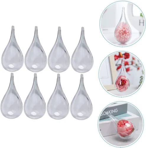 Vista 3 de BESTOYARD Decoración navideña, 32 bolas de adorno transparentes, adornos transparentes, adornos de árbol, adornos de plástico transparente, adornos