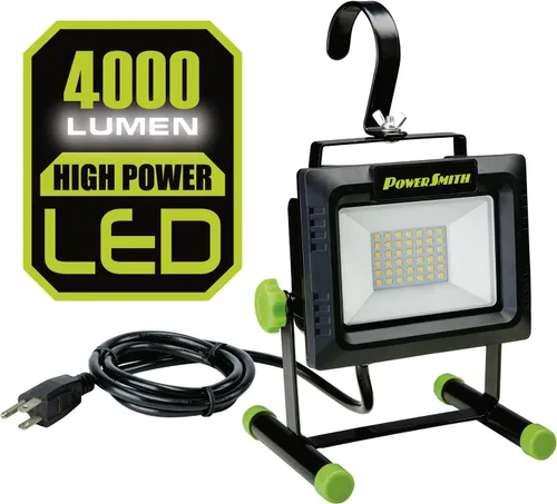 Vista 2 de PowerSmith Luz de trabajo LED 4000 lúmenes con soporte de metal PWLS040H
