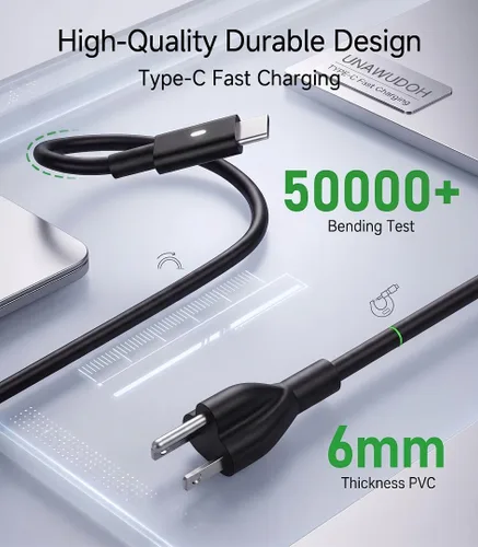 Vista 5 de Cargador USB C de 130 W compatible con Dell Precision 5530 5550 5560 5570 5750 5760 5770, Latitude 5401 5411 5501 5511 5520, XPS 15 17 9575 9500