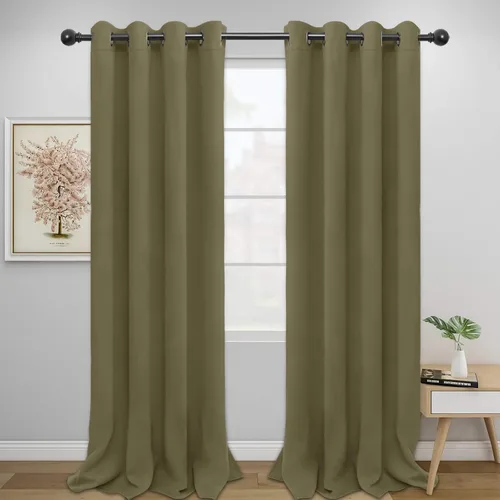 Vista 59 de Easy-Going - Cortinas opacas para dormitorio, aislamiento térmico sólido con ojales, cortinas de ventana para reducción de ruido, cortinas