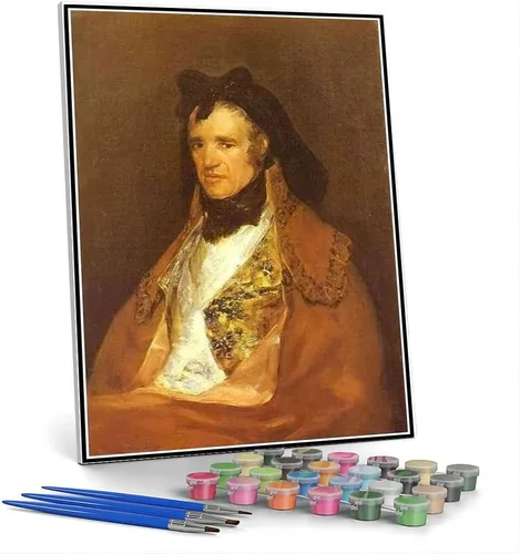 Vista 8 de Pintura por números para kits de adultos Retrato de Ferdinand guillemardet Pintura por Francisco Goya Kit de pintura por números sobre lienzo