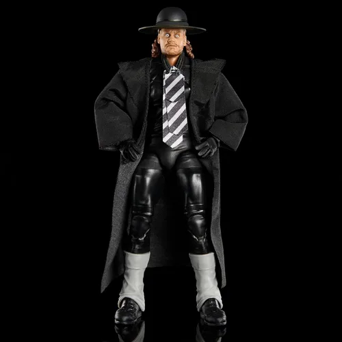 Vista 5 de Mattel WWE - Juego de 2 figuras de acción, Ultimate Edition Survivor Series 1990 Undertaker & Gobbledy Gooker coleccionables con accesorios