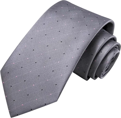 Vista 207 de Hi-Tie Corbata clásica de cachemira para hombre con pañuelo y gemelos a cuadros