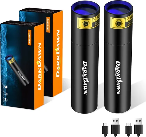 Vista 10 de DARKDAWN Lámpara ultravioleta de madera de Blacklight de las linternas D15-UV 395nm 1-Pack