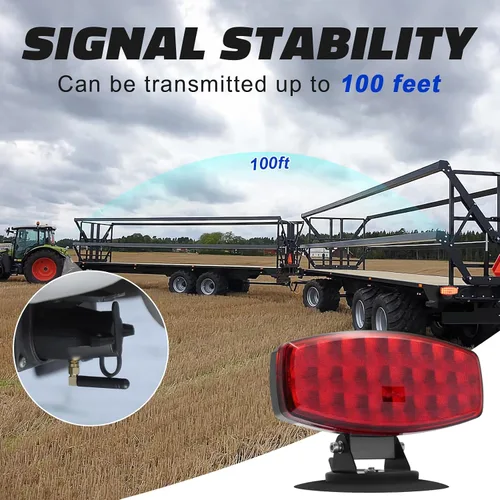 Vista 4 de Agrieyes Luces de remolque inalámbricas de larga duración con soporte ajustable, luces de remolque magnéticas con batería y estroboscópicas