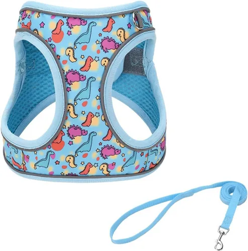 Vista 9 de Arnés de Paso para Perro Sin Tirones Abeja Melífera Ajustable de Malla Suave Acolchado Reflectante Chaleco para Mascotas Arnés y Correa Set