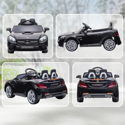 Vista 8 de Aosom Mercedes SLC 300 - Auto de paseo con licencia de 12 V para niños con control remoto, 2 velocidades, automóvil eléctrico para niños a batería