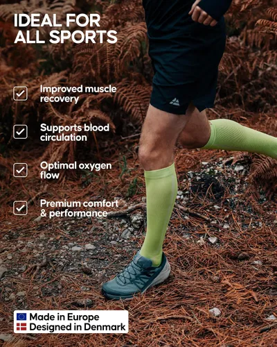 Vista 3 de DANISH ENDURANCE Calcetines de compresión graduados 21-26mmHg, para mujeres y hombres