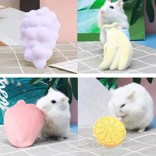 Vista 4 de Tfwadmx Bloque de lava para masticar, juguetes para moler dientes, bloque de lava para mascotas, piedra de calcio para chinchilla, hámster, ratón