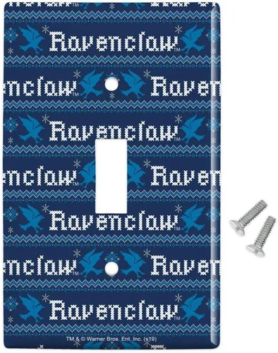 Vista 2 de GRAPHICS & MORE Harry Potter Ravenclaw - Suéter con diseño de palabras, decoración de pared de plástico, cubierta de placa para interruptor de luz