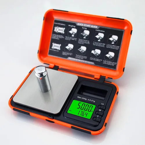 Vista 7 de Báscula digital portátil de 7.05 oz x 0.00 oz de precisión, báscula electrónica de pesaje para joyería, mini báscula digital de gramos, báscula