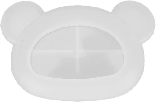 Vista 2 de Molde de resina de oso 3D de silicona para manualidades, caja de joyería de forma irregular para aretes, clips, contenedor de almacenamiento