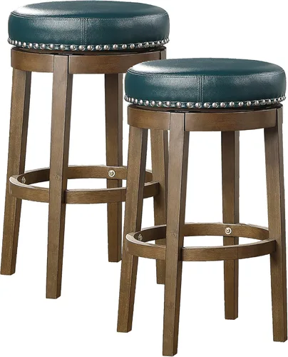 Vista 13 de Lexicon Blueridge Taburete giratorio de altura de comedor (juego de 2), 19.5 pulgadas SH, negro