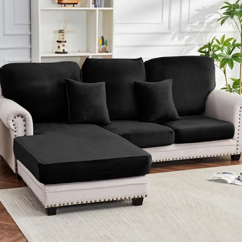 Vista 82 de Funda para Sofá de Terciopelo Elástico Funda de Cojín de Sofá 1 Pieza - Funda Elástica Lavable para Asiento o Respaldo, Fundas de Asiento para Sofás