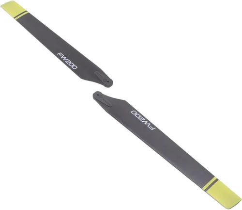 Vista 8 de Cuchilla de hélice de repuesto para helicóptero RC para modelo FW200, amarillo, diseño de poco ruido